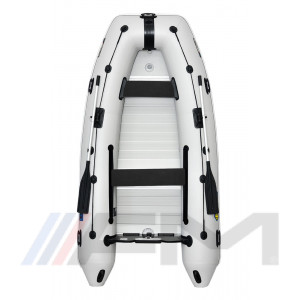 OMEGA - Надуваема моторна лодка с алуминиев под и надуваем кил 330 KU Evolution ALF RT PT светло сива 